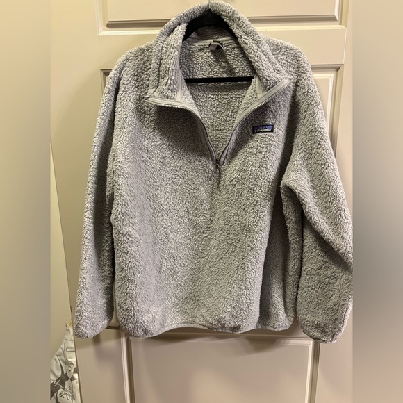 Patagonia Tops - Patagonia Light Gray Sherpa Fleece Jacket